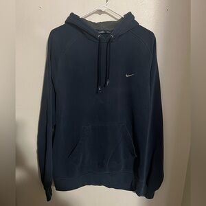 NIKE Vintage Early 2000's Casual Athleisure Hoodie Navy Blue Men's Size L GUC‎